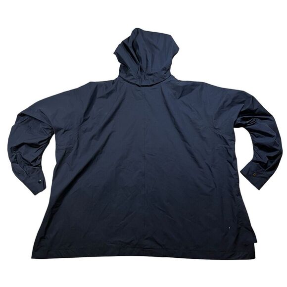 Fabletics Giana Ruched Sleeve Lightweight Jacket RainCoat Black Size Large - Picture 11 of 11